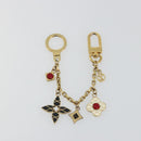 LOUIS VUITTON Maltage Flowers Bag Charm metal Gold Tone M67384 LV Auth 178050A-2
