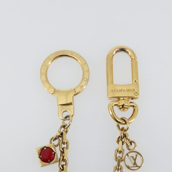 LOUIS VUITTON Maltage Flowers Bag Charm metal Gold Tone M67384 LV Auth 178050A