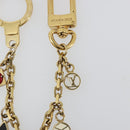 LOUIS VUITTON Maltage Flowers Bag Charm metal Gold Tone M67384 LV Auth 178050A-6
