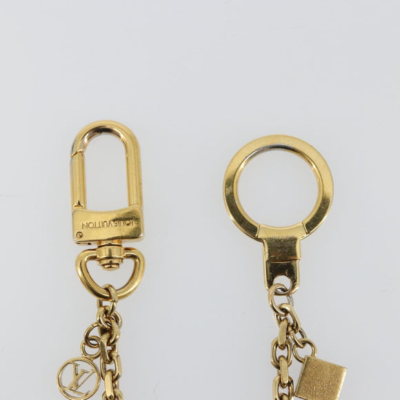 LOUIS VUITTON Maltage Flowers Bag Charm metal Gold Tone M67384 LV Auth 178050A