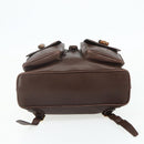 GUCCI Bamboo Backpack Leather Brown Gold 003 58 0016 Auth 178057-11