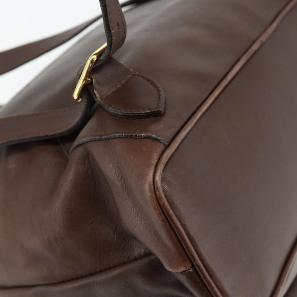 GUCCI Bamboo Backpack Leather Brown Gold 003 58 0016 Auth 178057