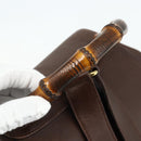 GUCCI Bamboo Backpack Leather Brown Gold 003 58 0016 Auth 178057-7