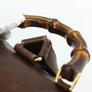GUCCI Bamboo Backpack Leather Brown Gold 003 58 0016 Auth 178057-8
