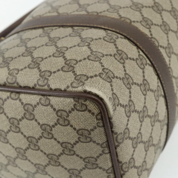 GUCCI GG Supreme Web Sherry Line Boston Bag PVC Beige Red 40 02 007 Auth 178058