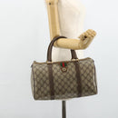 GUCCI GG Supreme Web Sherry Line Boston Bag PVC Beige Red 40 02 007 Auth 178058-22