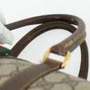 GUCCI GG Supreme Web Sherry Line Boston Bag PVC Beige Red 40 02 007 Auth 178058-8