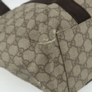 GUCCI GG Supreme Tote Bag PVC Beige Silver 141624 Auth 178059-11