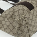 GUCCI GG Supreme Tote Bag PVC Beige Silver 141624 Auth 178059-13