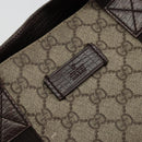 GUCCI GG Supreme Hand Bag PVC Beige 141976 Auth 178060-14