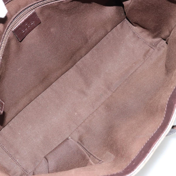 GUCCI GG Supreme Hand Bag PVC Beige 141976 Auth 178060