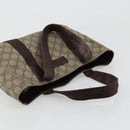 GUCCI GG Supreme Hand Bag PVC Beige 141976 Auth 178060-6