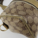 GUCCI GG Crystal Mini Boston Bag Coated Canvas Beige Gold 193604 Auth 178062-11