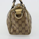 GUCCI GG Crystal Mini Boston Bag Coated Canvas Beige Gold 193604 Auth 178062-5