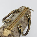 GUCCI GG Crystal Mini Boston Bag Coated Canvas Beige Gold 193604 Auth 178062-6