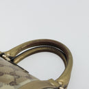 GUCCI GG Crystal Mini Boston Bag Coated Canvas Beige Gold 193604 Auth 178062-8