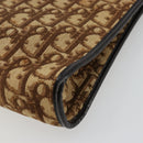 Christian Dior Trotter Canvas Shoulder Bag Beige Gold Auth 178063-15