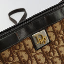 Christian Dior Trotter Canvas Shoulder Bag Beige Gold Auth 178063-17