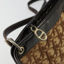 Christian Dior Trotter Canvas Shoulder Bag Beige Gold Auth 178063-10