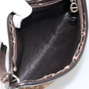 Christian Dior Trotter Canvas Shoulder Bag Beige Gold Auth 178063-12