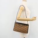 Christian Dior Trotter Canvas Shoulder Bag Beige Gold Auth 178063-20