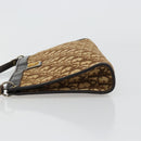 Christian Dior Trotter Canvas Shoulder Bag Beige Gold Auth 178063-4