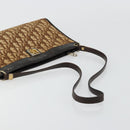 Christian Dior Trotter Canvas Shoulder Bag Beige Gold Auth 178063-7