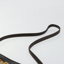 Christian Dior Trotter Canvas Shoulder Bag Beige Gold Auth 178063-8