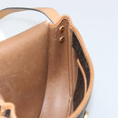 Christian Dior Honeycomb Canvas Shoulder Bag PVC Black Gold Auth 178065-19