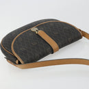 Christian Dior Honeycomb Canvas Shoulder Bag PVC Black Gold Auth 178065-6