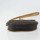 Christian Dior Honeycomb Canvas Shoulder Bag PVC Black Gold Auth 178065-5
