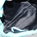 Gianni Versace Chain Shoulder Bag Patent leather 2way Green Gold Auth 178068A-11