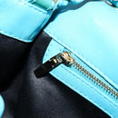 Gianni Versace Chain Shoulder Bag Patent leather 2way Green Gold Auth 178068A-23