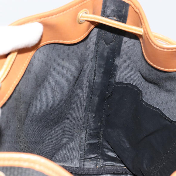 SAINT LAURENT Shoulder Bag PVC Black Gold Auth 178070