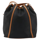 SAINT LAURENT Shoulder Bag PVC Black Gold Auth 178070-3