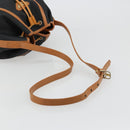 SAINT LAURENT Shoulder Bag PVC Black Gold Auth 178070-7