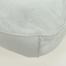 BALENCIAGA Luca Goal XS Shoulder Bag Leather White Silver 671309 Auth 178072SAM-18