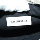 BALENCIAGA Luca Goal XS Shoulder Bag Leather White Silver 671309 Auth 178072SAM-21