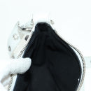 BALENCIAGA Luca Goal XS Shoulder Bag Leather White Silver 671309 Auth 178072SAM-22