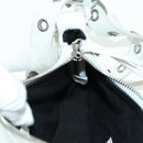 BALENCIAGA Luca Goal XS Shoulder Bag Leather White Silver 671309 Auth 178072SAM-23