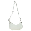 BALENCIAGA Luca Goal XS Shoulder Bag Leather White Silver 671309 Auth 178072SAM-2