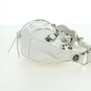 BALENCIAGA Luca Goal XS Shoulder Bag Leather White Silver 671309 Auth 178072SAM-4