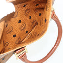 MCM Logogram Vicetos Boston Bag PVC Brown Gold Auth 178073A-22