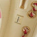 CHANEL Matelasse Cruise Line Chain Bag Leather White Gold CC Auth 178074SM-11