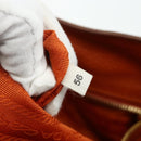 PRADA Shoulder Bag Leather Orange Gold Auth 178079A-21