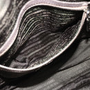 PRADA Handtas met Plissé Leer 2-weg Grijs Zilver Auth 178080A-26