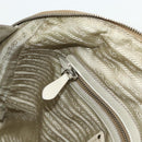 PRADA Tote Bag Leather Ivory Silver Auth 178082A-23
