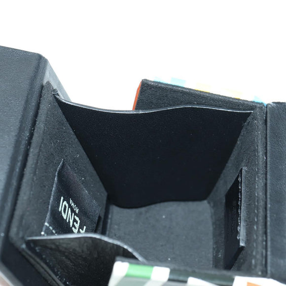 FENDI FF Vertigo Tas Bedel Leer Meerkleurig Auth 178086M