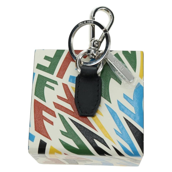 FENDI FF Vertigo Tas Bedel Leer Meerkleurig Auth 178086M