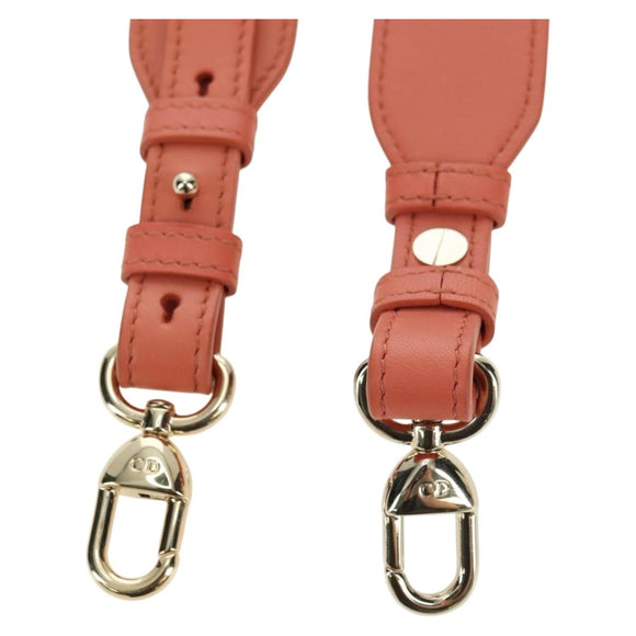 Christian Dior Shoulder Strap Leather 41.7"" Pink Auth 178089M